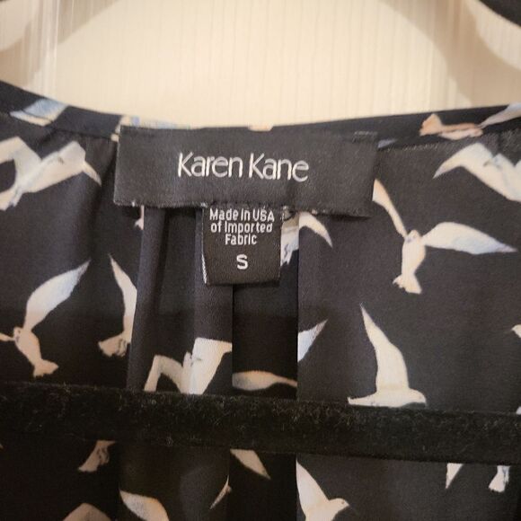 Cold shoulder blouse, black and white, S - Picture 4 of 5